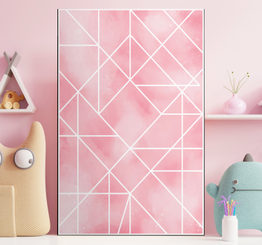 Geometrische wandbilder geometrisches pink muster - TenStickers