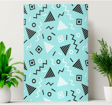 Geometrische wandbilder im dynamischen musterdesign - TenStickers