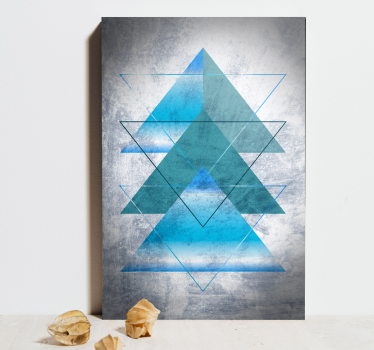 Geometrische wandbilder in blauformen - TenStickers