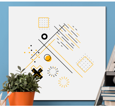 Geometrische wandbilder in nonfigurativen formen - TenStickers