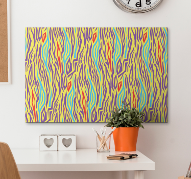 Geometrische wandbilder mit abstrakten bunten linien - TenStickers