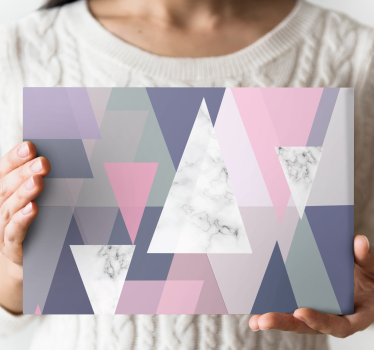 Geometrische wandbilder mit abstrakten dreiecksformen - TenStickers