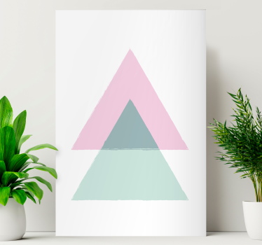 Geometrische wandbilder mit dreieckigen formen - TenStickers