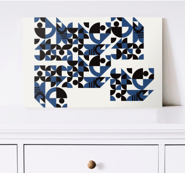 Geometrische wandbilder mit dynamischen mustern - TenStickers
