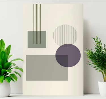 Geometrische wandbilder mit formen-kombination - TenStickers