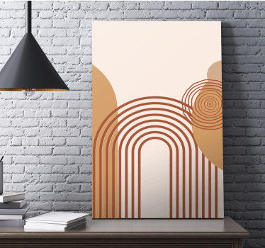 Geometrische wandbilder mit geschwungenen linien - TenStickers