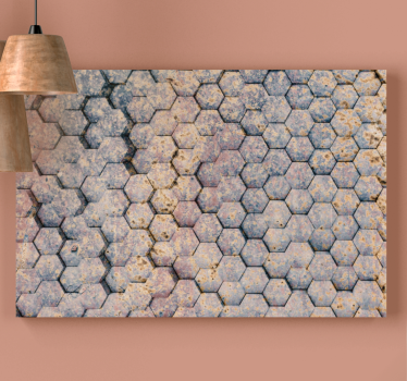 Geometrische wandbilder mit hexagonalem muster - TenStickers