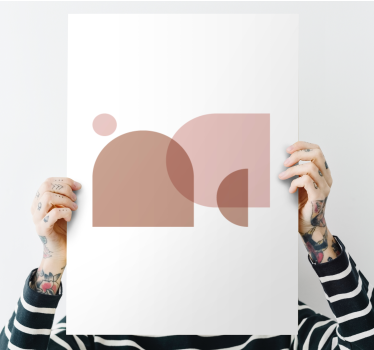 Geometrische wandbilder mit minimalistischen formen - TenStickers