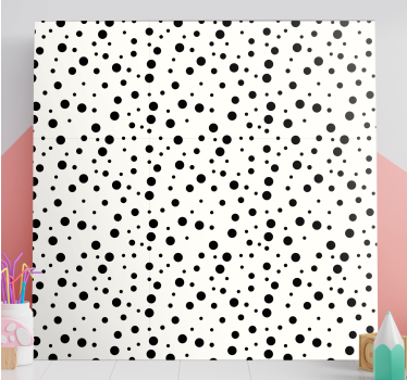 Geometrische wandbilder mit monochromem punktmuster - TenStickers