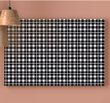 Geometrische wandbilder schwarz weiß gitter - TenStickers