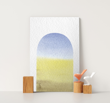 Leinwandbild geometrisch Wasserfarben Bogen - TenStickers