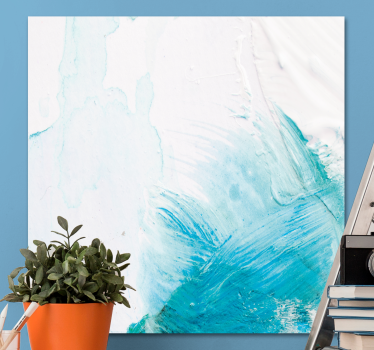 Leinwandbild abstrakt aqua wellenwirbel - TenStickers