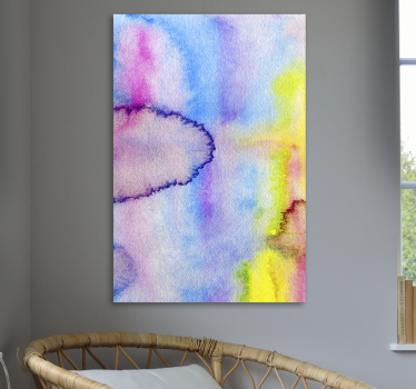 Leinwandbild abstrakt bunte aquarellmischungen - TenStickers