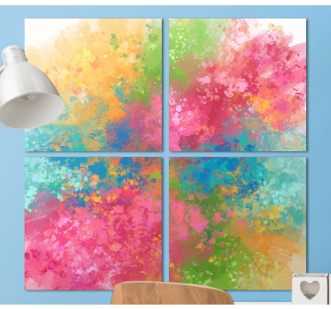 Leinwandbild abstrakt farbexplosion in lebhaften farben - TenStickers