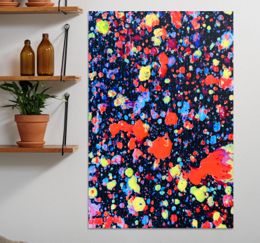 Leinwandbild abstrakt farbiger spritzmuster - TenStickers