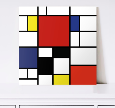 Leinwandbild abstrakt geometrische farbbalken - TenStickers