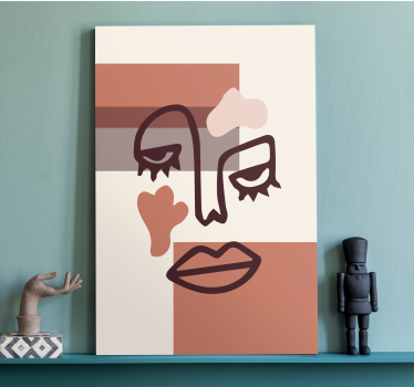 Leinwandbild abstrakt gesichtsart - TenStickers