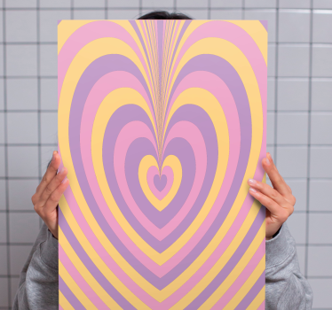 Leinwandbild abstrakt herzmuster wellen - TenStickers