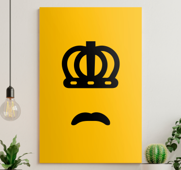 Leinwandbild abstrakt krone gesicht emblem - TenStickers