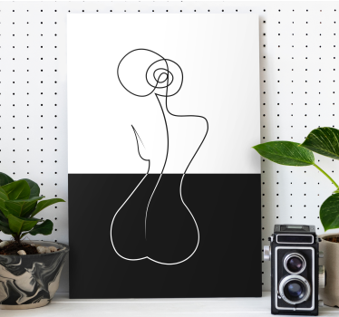 Leinwandbild abstrakt minimalistische linienkunst - TenStickers