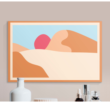 Leinwandbild abstrakt stilisierte wüstenlandschaft - TenStickers