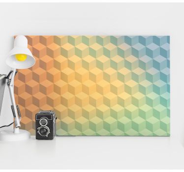 Geometrische Wandbilder 3d-würfelmuster - TenStickers