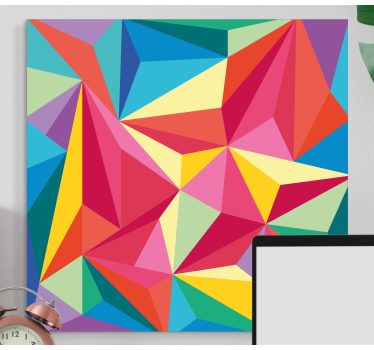 Geometrische Wandbilder buntes dreiecksmuster - TenStickers