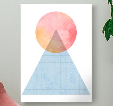 Geometrische Wandbilder dreieck sonnenuntergang form - TenStickers