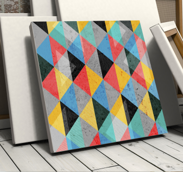 Geometrische Wandbilder dynamisches rautenmuster - TenStickers
