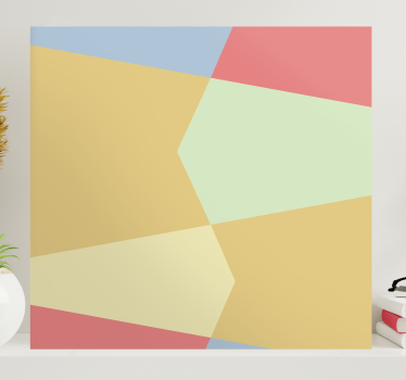 Geometrische Wandbilder geformte farbblöcke - TenStickers