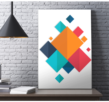 Geometrische Wandbilder lebendige formen - TenStickers