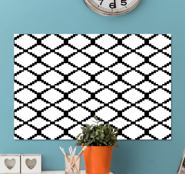 Geometrische Wandbilder schwarz-weiß-muster - TenStickers