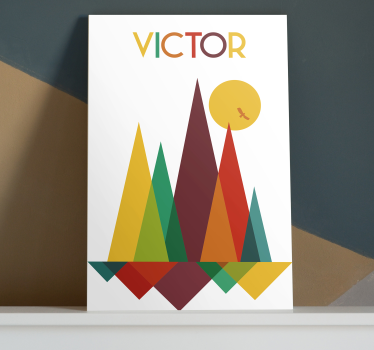 Leinwandbild Geometrie victor geometrische landschaft - TenStickers
