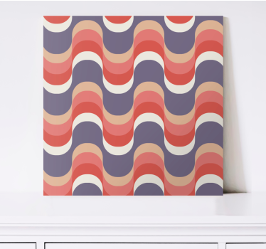 Geometrische Wandbilder wellenmuster-design - TenStickers