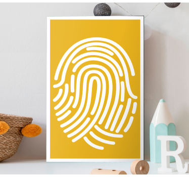 Leinwandbild geometrisch Fingerabdruck abstrakte kunst - TenStickers