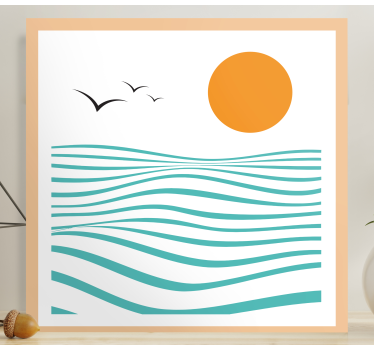 Leinwandbild geometrisch Meer abstrakte kunst - TenStickers