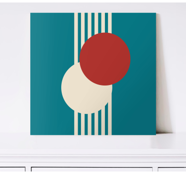 Leinwandbild geometrisch Zwei kreise abstrakte kunst - TenStickers