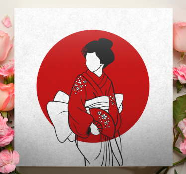 Leinwandbild oriental eleganz des traditionellen kimonos - TenStickers