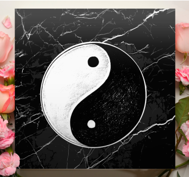 Leinwandbild Oriental chinesischen Yin Yang Marmor - TenStickers