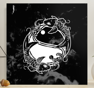 Leinwandbild Zen Yin-yang-balance-fisch - TenStickers