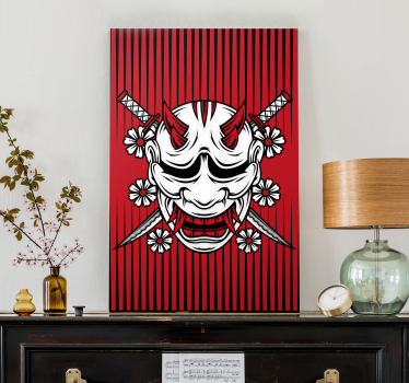 Mandala wandbilder mit dämonenmasken kunst - TenStickers