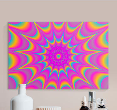 Leinwandbild abstrakt buntes spiralmuster - TenStickers
