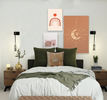 Leinwandbild abstrakt himmlisches halbmond-design - TenStickers
