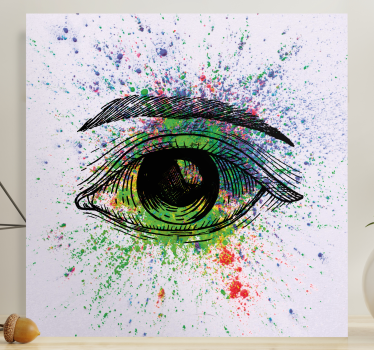 Leinwandbild abstrakt lebendiger augenspritzer - TenStickers