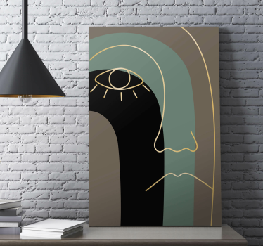 Leinwandbild abstrakt minimalistischer gesichtsumriss - TenStickers