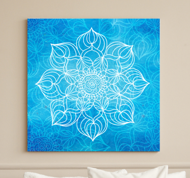 Wandbild Mandala Blauer farbspritzer - TenStickers