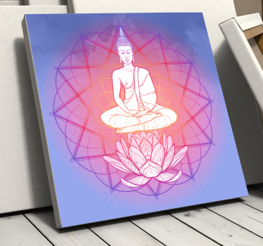 Wandbild Mandala Mandala buddha meditiert - TenStickers