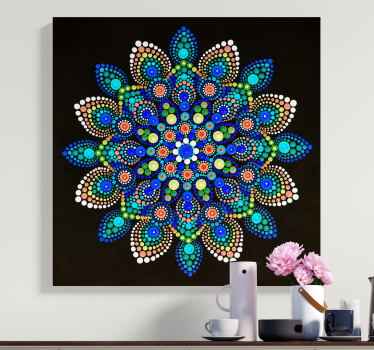 Wandbild Mandala Mandala bunte punkte - TenStickers