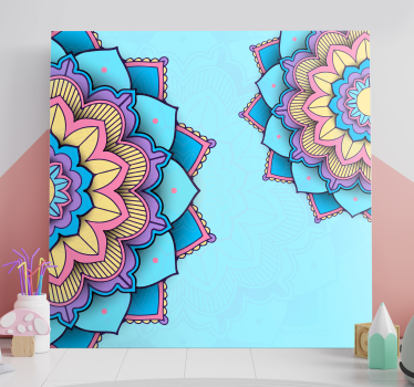 Wandbild Mandala Zwei bunte mandalamuster - TenStickers