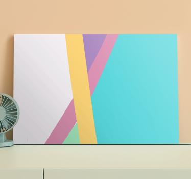 Leinwandbild abstrakt geometrisches buntes zusammenspiel - TenStickers